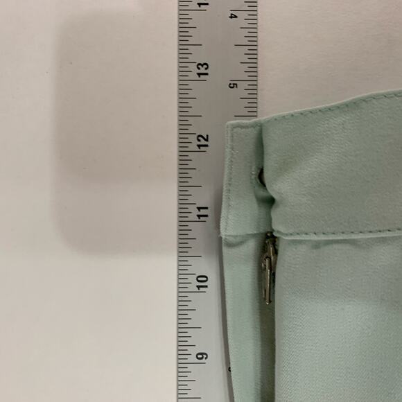 Weekend Max Mara 8 Womens Cotton Blend Straight Leg Pants Mint - Picture 8 of 8